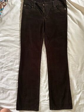 J. Crew Dark Brown Corduroy Wide-Leg Jeans